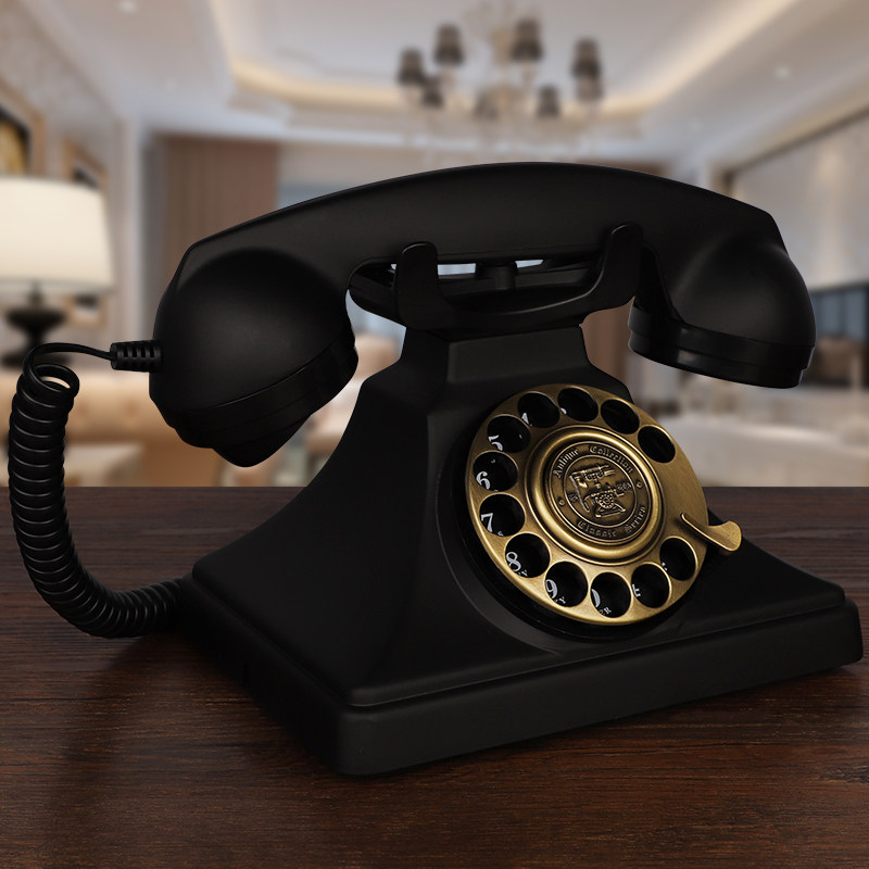 Fixed telephone European-style antique seating machine Home Office European-style antique creative rotating disc retro telephone