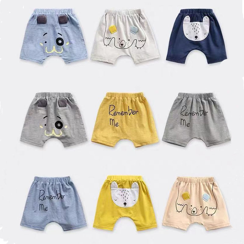 Baby large PP pants Summer thin pure cotton girl 0-3 year old male baby fart 6 months newborn Harlan shorts