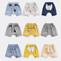 Baby large pp pants Summer thin pure cotton girl 0-3 year old male baby fart 6 months newborn Harlan shorts