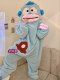 正版丑鱼连体睡衣冬季珊瑚绒加厚保暖卡通搞怪抽象睡袍家居服大码