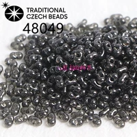 3х6мм 48049 Чешские перламутровые прозрачные бусины арахис 10г около 90 шт.