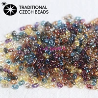 2х4мм случайные цвета чешские перламутровые прозрачные бусины арахис 10г около 280 шт.