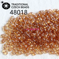 3х6мм 48018 Чешские перламутровые прозрачные бусины арахис 10г около 90 шт.