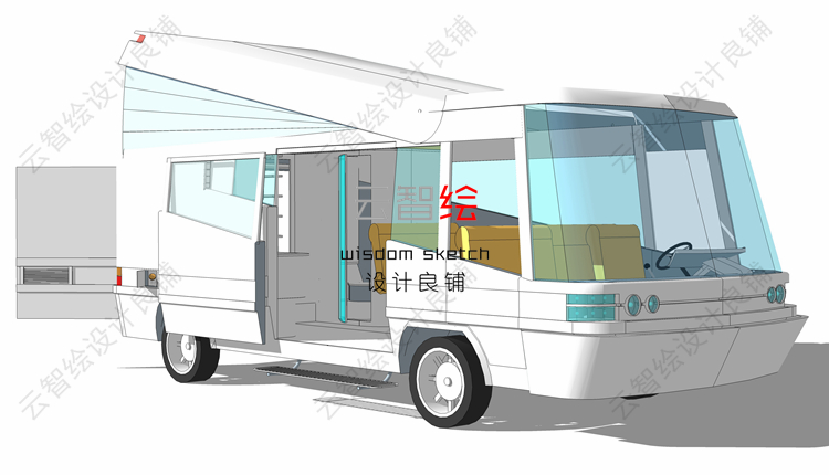 T20 房车sketchup SU模型露营车-25