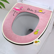 Universal toilet seat gasket summer thin toilet seat cute waterproof zipper style summer toilet pad home