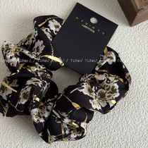 Korean jewelry hair accessories spring hair accessories forest style perm hair rope head rope French large floral large intestine hair ring new style