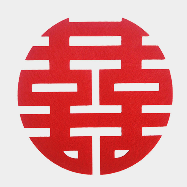 Wedding House Decoration Wedding Accessories Unwoven Fabric Happy Words With Window Wall Stickup Glass Door Window Flowers Cut Paper Creative Joy Character