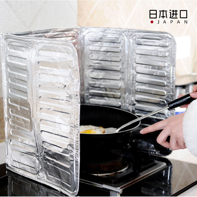 Japan Import Anti-Oil Aluminum Foil Grease Shield Oil Shield Oil Plate Anti Oil Board Hearth Bezel Grease Plate Oil Insulation Board