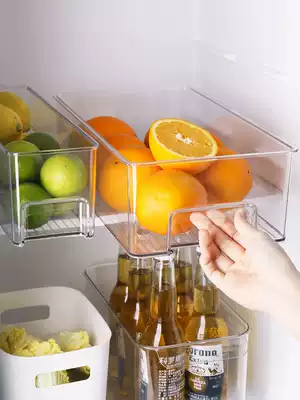 Refrigerator crisper box food grade plastic storage box drawer type finishing artifact kitchen food special freezing box