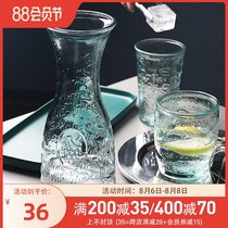 Spain imported handmade glass handy cup Juice beer cup Water cup Net Red Nordic ins wind cola cup