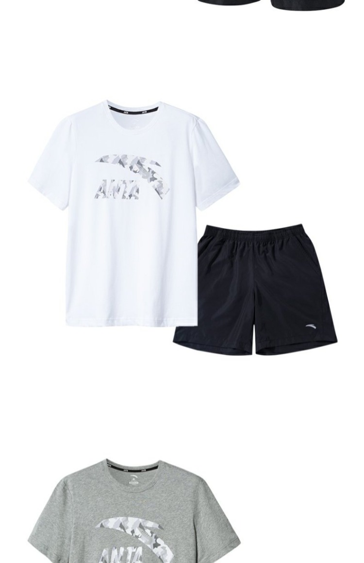 Anta sport suit nam 2019 mùa hè mới quần short áo thun ngắn tay thể thao nam chạy bộ thể dục - Thể thao sau bộ quần áo adidas nam mùa đông
