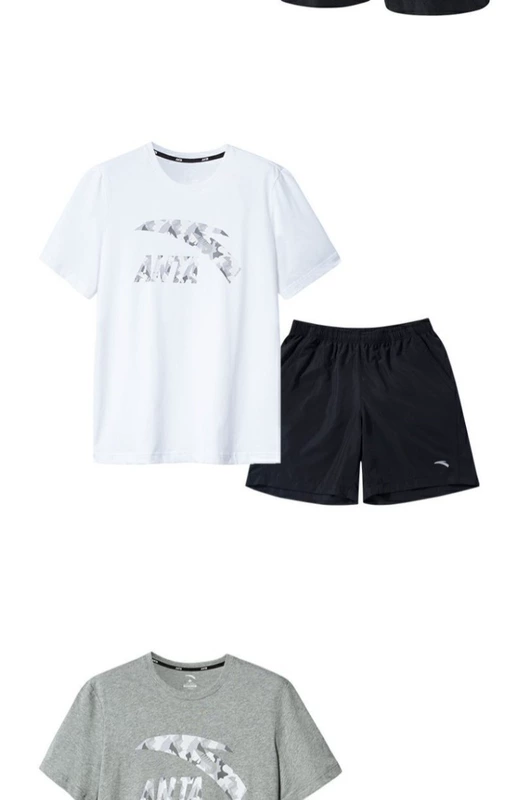 Anta sport suit nam 2019 mùa hè mới quần short áo thun ngắn tay thể thao nam chạy bộ thể dục - Thể thao sau