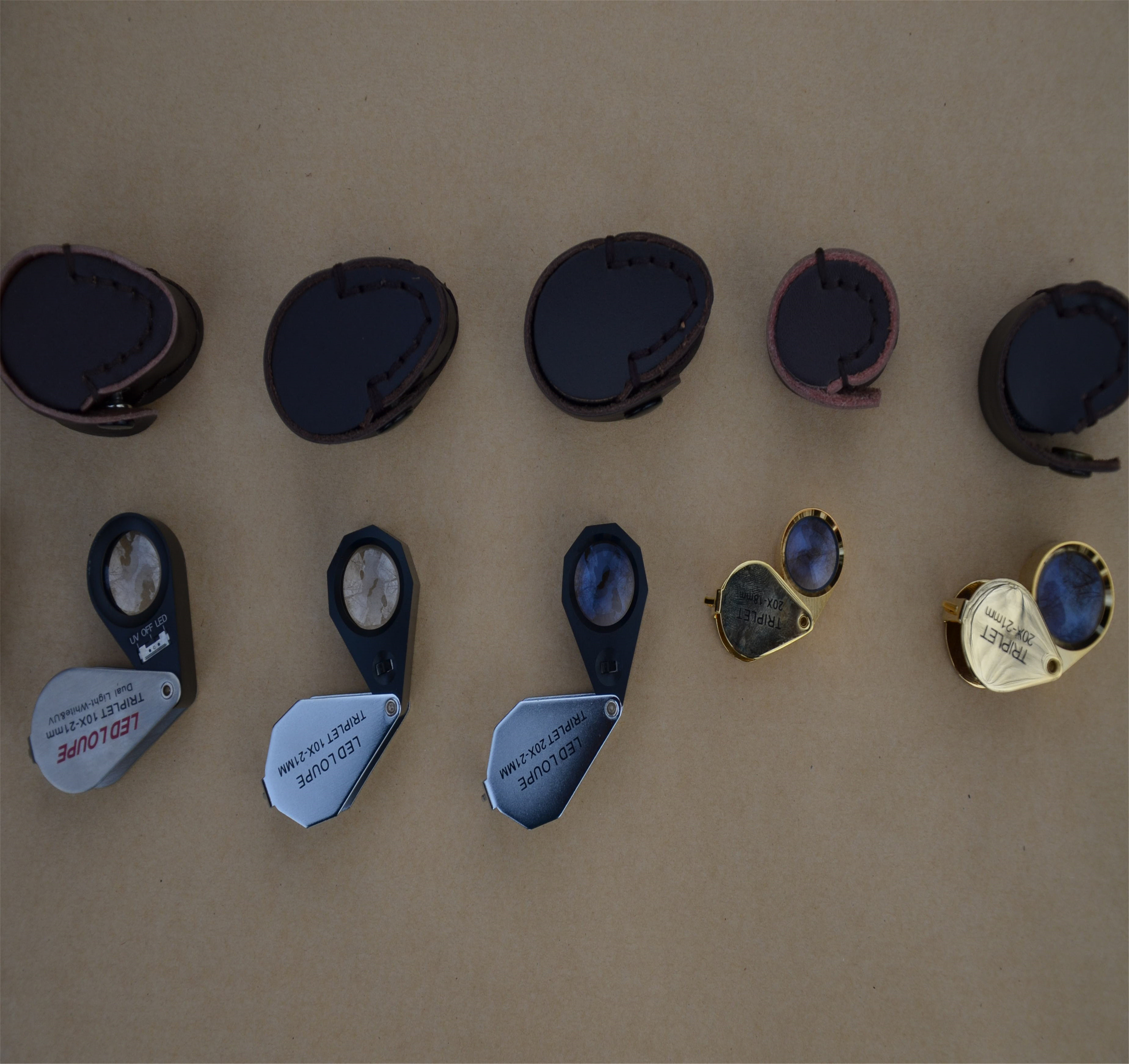 10 times 20 times geological magnifying glass with LED lamp ore jewelry identification special magnifying glass for geological exploration