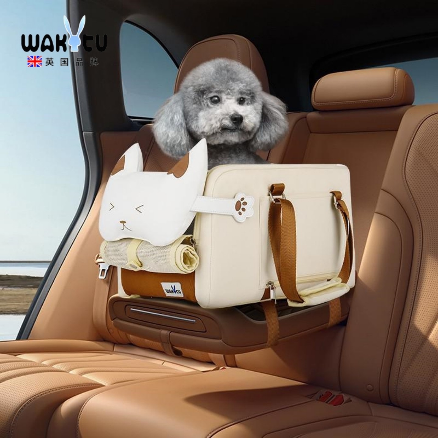 wakytu British pet cat safety seat car центральная сумка для управления автомобилем маленькая собачка анти-грязная автомобильная подушка для кошачьего питомника