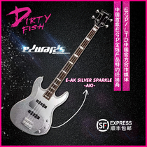 (Dirty Fish Musical Instruments) Nissan EDWARDS Edward E-AKI-SILVER SPAKLE Mingxi AKI Bass