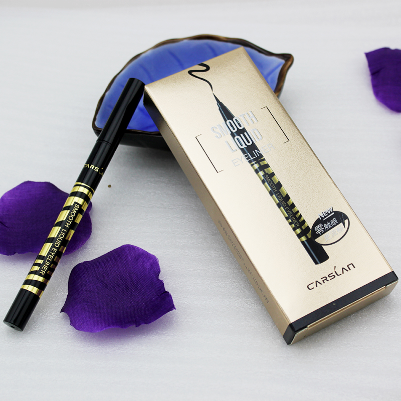 Bút kẻ mắt màu xanh Kazi Zero touch eyeliner không thấm nước không nở Đầu mềm bút kẻ mắt tốt không thấm nước sáp kẻ mắt