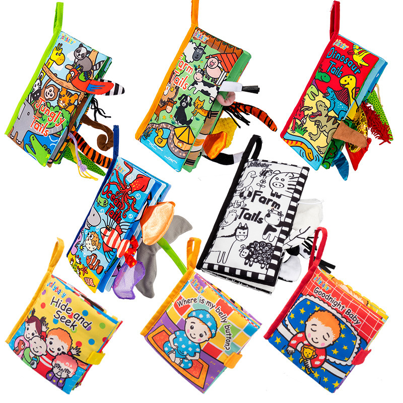 jollybaby baby tears tail touch stereo book early teaching paper baby toys 0 - 1 years old