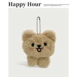 Розовая милая подвеска с бантиком, мультяшный брелок, аксессуар на рюкзак, плюшевая, с медвежатами