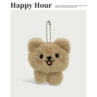 Медведь подвеска (цепь бусин)