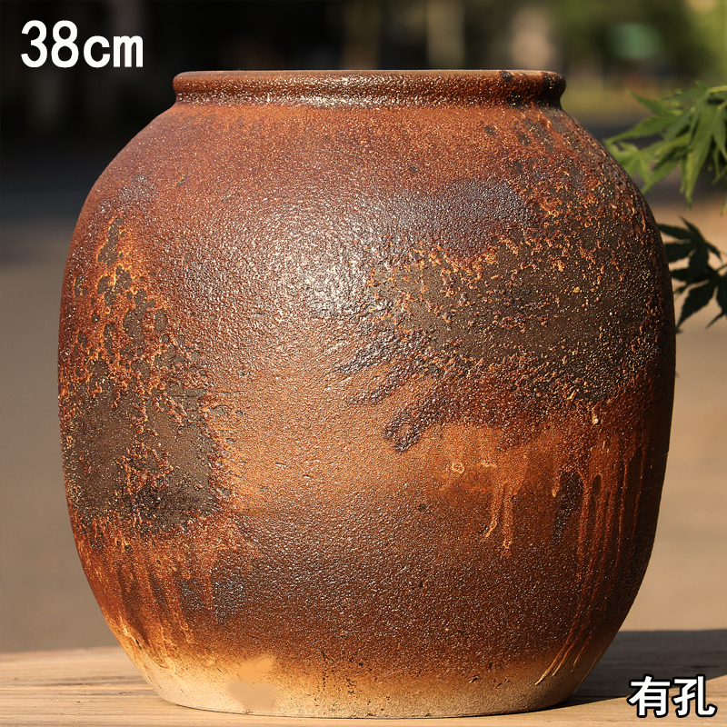 Wabi-Sabi Style Rustic Pottery Flower Pots, Homestay Decorations, Flower Vessels, Vintage Old Jars, Ceramic Pots for Roses, Bougainvillea, and Succulents