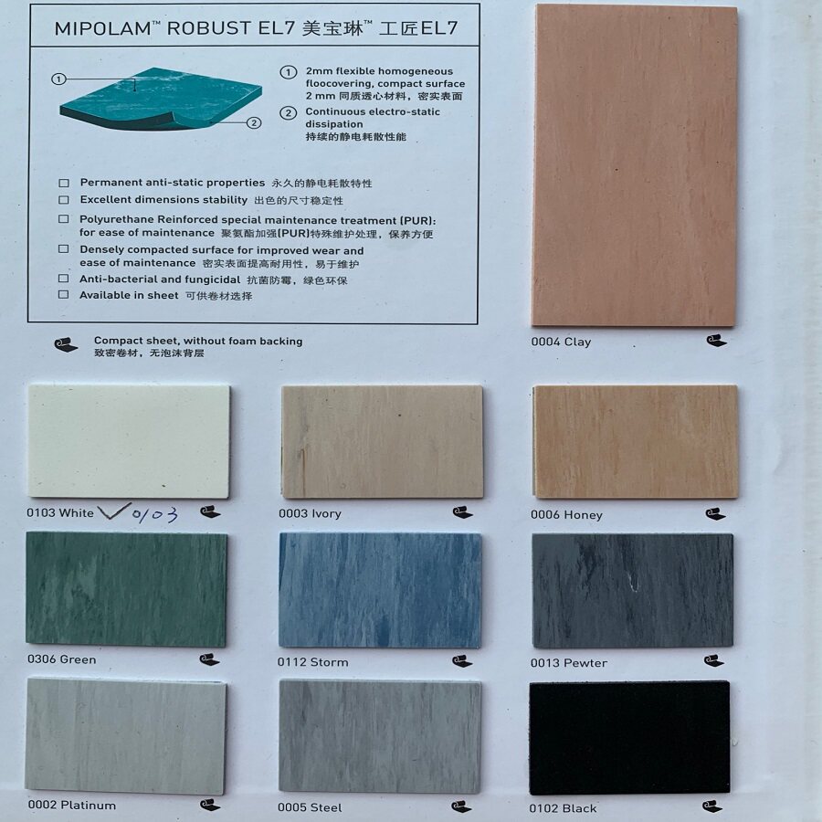 French Original Dress Import Clean Beauty Pauline Craftsman EL5 Beauty Pauline Craftsman EL7 Conductive Antistatic PVC Floor