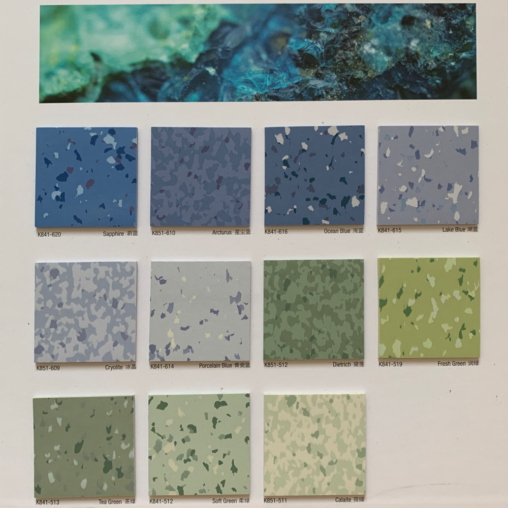 Armstrong Huililong Homogeneous Permeable Coil PVC Flooring Armstrong Electronic Dragon Anti-static PVC Flooring