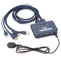 Two 2 computer host share a common one display a set of keyboard and mouse HDMI switch connector