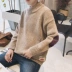 Áo len nam cao cổ nửa xu hướng sinh viên Hàn Quốc cộng với áo len dày nhung ấm áp áo len áo thun nam - Hàng dệt kim