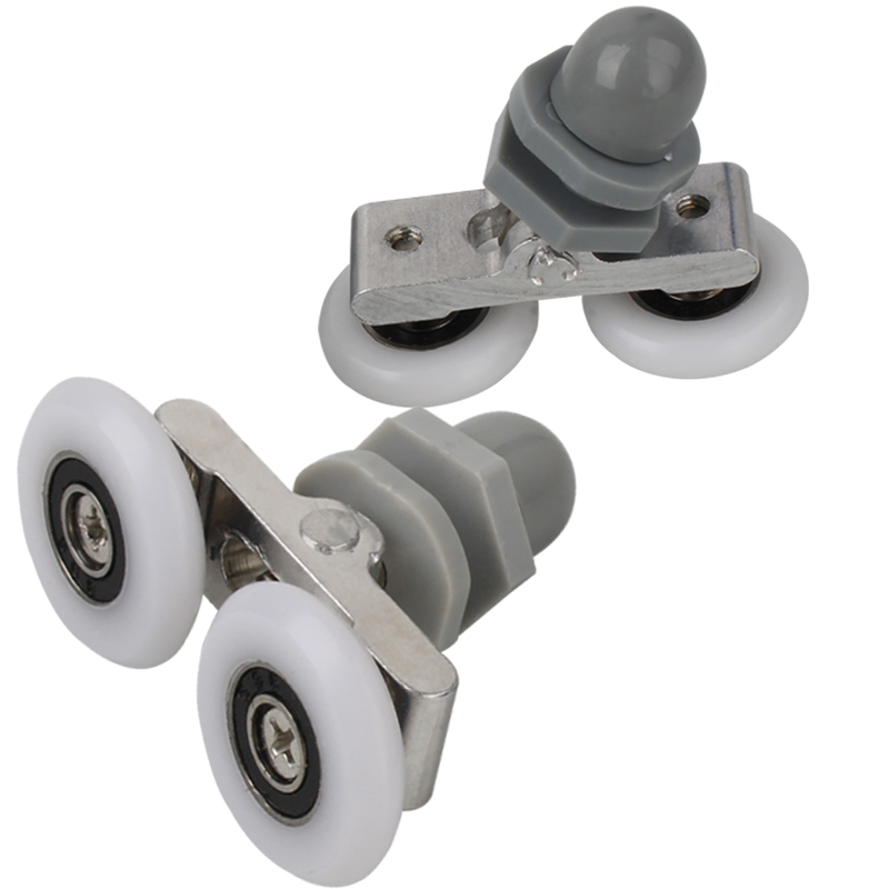 Old-fashioned arc shower room glass door wheel bathroom sliding door hanging pulley swing turn double wheel shower room accessories