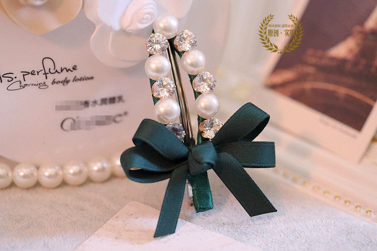 Cổ điển rhinestone Hairpin Bow Hairpin Headwear Pearl Temperament Phụ kiện tóc M1790 - Phụ kiện tóc chuyên sỉ phụ kiện tóc