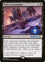 (Card Beans) Magic: The Gathering New Capena Commander NCC Gold Black Expansion to serve as a warning to others