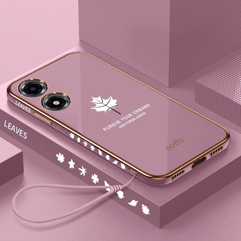 Suitable for Oppophj110 Phone Case, Maple Leaf Silicone A1X Protective Case, A785G Anti-Drop 5g Lens Full-Cover Soft Case, Opopoa58X New Model for Men and Women, Cartoon A2M Protective Case, A1 Vitality Version