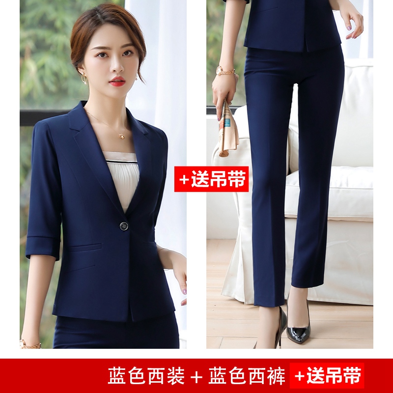 Mùa hè nhà hàng khách sạn quản lý nhà hàng quản đốc workclothes bảy tay áo tay áo mặc chuyên nghiệp skirtth