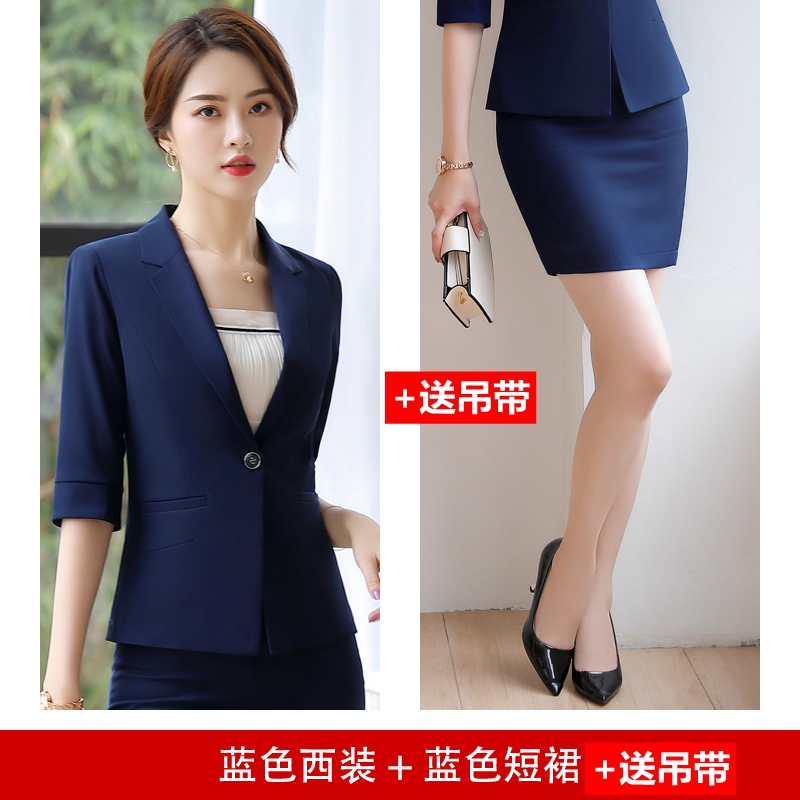 Mùa hè nhà hàng khách sạn quản lý nhà hàng quản đốc workclothes bảy tay áo tay áo mặc chuyên nghiệp skirtth