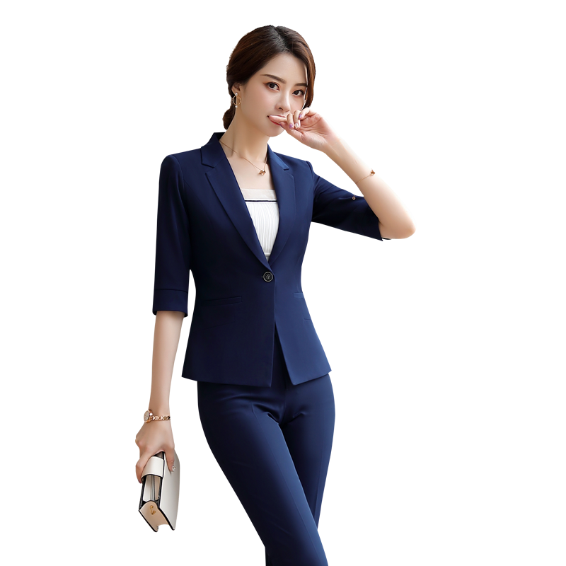 Mùa hè nhà hàng khách sạn quản lý nhà hàng quản đốc workclothes bảy tay áo tay áo mặc chuyên nghiệp skirtth