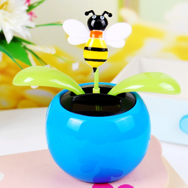 Dễ thương lắc đầu xe trang trí nội thất năng lượng mặt trời táo nổi xe trang trí xe trang trí hoa mặt trời khuyến mãi - Trang trí nội thất