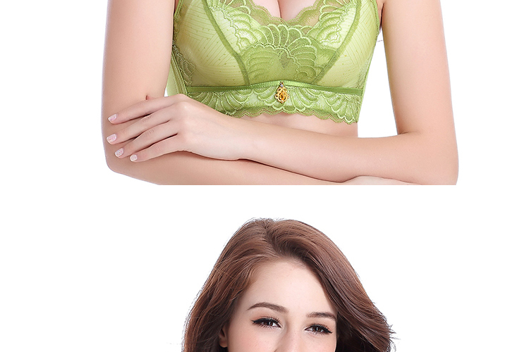 Đồ lót nữ không có vòng ngực bằng thép ngực nhỏ thu thập có thể điều chỉnh áo ngực ren sâu v gợi cảm dày phần mới 2018 áo độn ngực