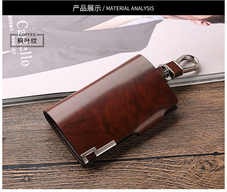 Hoàng đế Paul đa chức năng lớn xe chìa khóa túi nam thắt lưng treo đồng xu túi thẻ túi da nam móc chìa khóa - Trường hợp chính ví móc khóa silicon