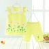 Bộ đồ bé gái tay ngắn phù hợp với bé gái cotton T-shirt quần short hai dây hè 2018 phiên bản Hàn Quốc mới của bé gầy đồ bơi trẻ em nữ Phù hợp với trẻ em