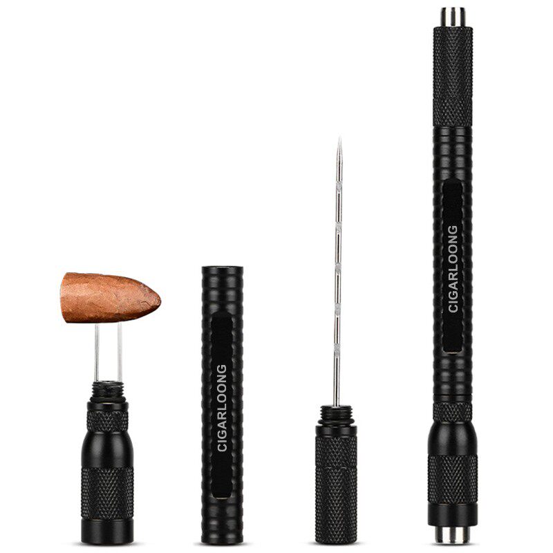 Cigar needle double-ended cigar drill cigar scissors cigar puncher portable cigar drill gift box packaging