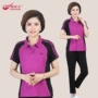 City Demei mùa hè mới giản dị áo sơ mi POLO thể thao ve áo ngắn tay áo ngoài trời chạy kích thước lớn phù hợp với thể thao phụ nữ - Thể thao sau bộ adidas nữ mùa hè