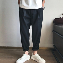Xu Tailang American autumn new mens casual pants trend solid color Daily simple Joker Harlan nine small trousers