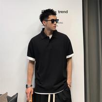 Xu Tailang Day Department Youth Pure Color Polo Shirt Male Summer Casual Turtlenecks Linen Port Wind has a short sleeve T-shirt