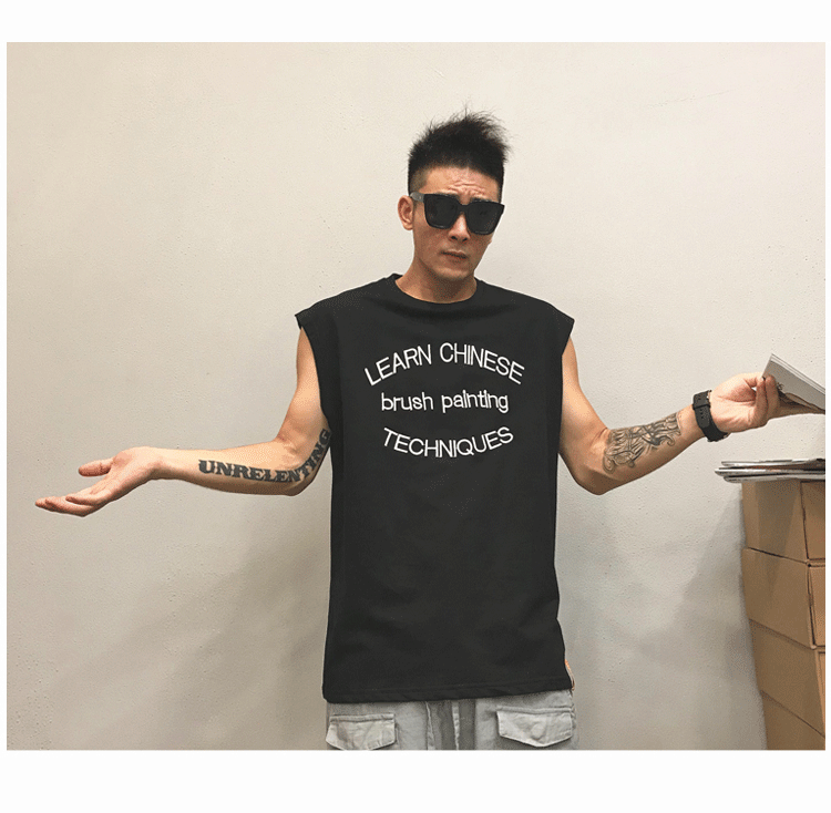 Mỹ thể thao nam vest vest không tay áo thun đi biển thanh niên nam mồ hôi vest vest thương hiệu vest vai ngắn tay ao the thao