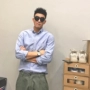 Mùa xuân và mùa thu Mỹ cotton giản dị áo sơ mi nam Slim màu rắn Yu Wenle tay áo dài oxford áo sơ mi nam - Áo sơ mi công sở