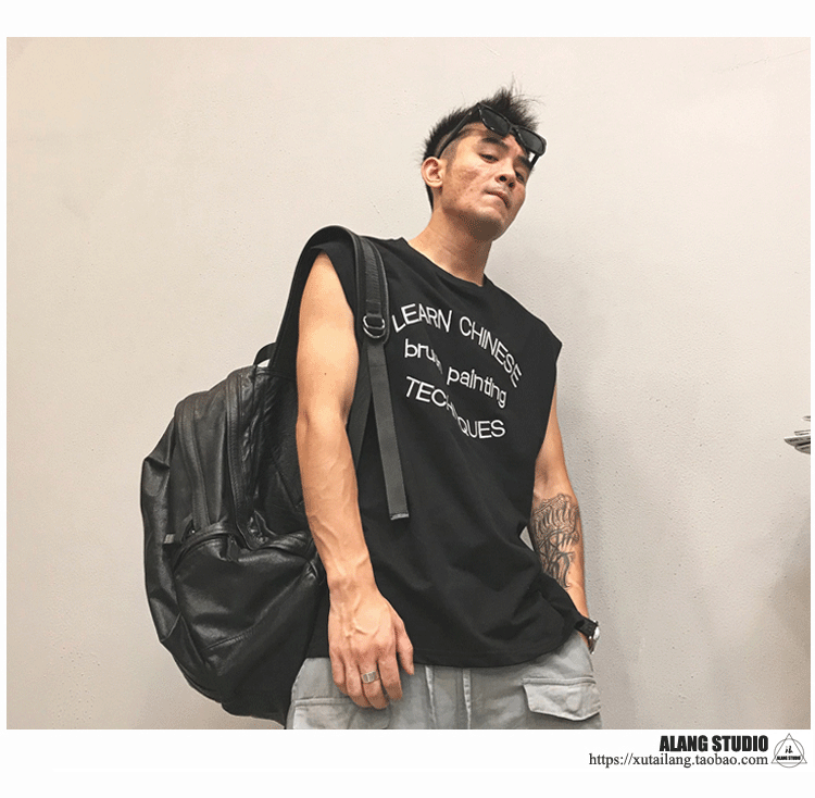 Mỹ thể thao nam vest vest không tay áo thun đi biển thanh niên nam mồ hôi vest vest thương hiệu vest vai ngắn tay ao the thao