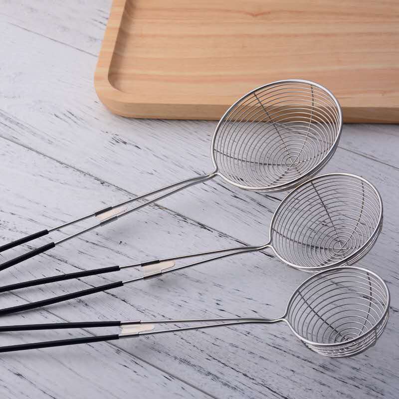 Stainless steel pearl milk tea colander fishing pearl spoon filter spoon small powder round spoon fishing milk tea shop supplies