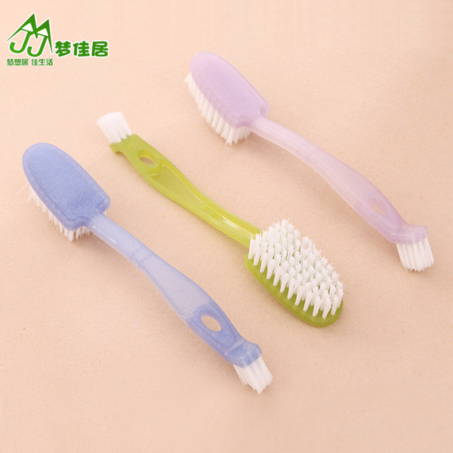 Creative multi-functional double-sided long handle shoe washing brush cleaning sneaker shoe brush Shoe polish soft brush