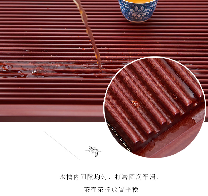 Han and tang dynasties bakelite tea tray with large rectangle electric bakelite swim heart single drainage tea tea table dry terms