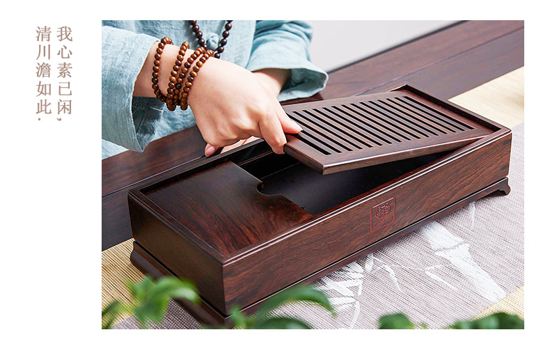 Han and tang dynasties dry tea tray saucer small tea table solid wood mini storage tray was easy portable travel tea set